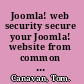 Joomla! web security secure your Joomla! website from common security threats with this easy-to-use guide /