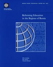 Reforming Education in the Regions of Russia.