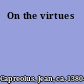On the virtues
