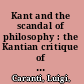 Kant and the scandal of philosophy : the Kantian critique of Cartesian scepticism /