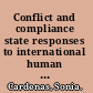 Conflict and compliance state responses to international human rights pressure /