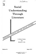 Social understanding through literature ; a bibliography for secondary schools /