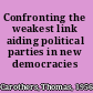 Confronting the weakest link aiding political parties in new democracies /