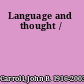 Language and thought /
