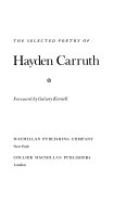 The selected poetry of Hayden Carruth /