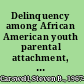 Delinquency among African American youth parental attachment, socioeconomic status, and peer relationships /