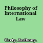 Philosophy of International Law