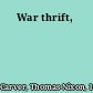 War thrift,