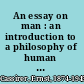 An essay on man : an introduction to a philosophy of human culture /