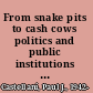 From snake pits to cash cows politics and public institutions in New York /