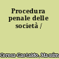 Procedura penale delle società /