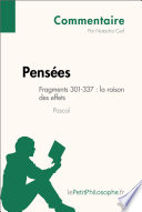 Pensées de Pascal  : Fragments 301-337 : la raison des effets /