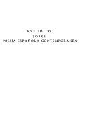 Estudios sobre poesía española contemporánea.