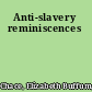 Anti-slavery reminiscences