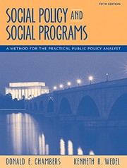 Social policy and social programs : a method for the practical public policy analyst /