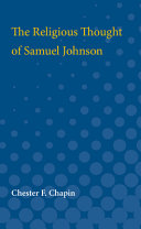 The religious thought of Samuel Johnson /