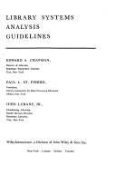 Library systems analysis guidelines /