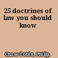 25 doctrines of law you should know