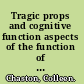 Tragic props and cognitive function aspects of the function of images in thinking /