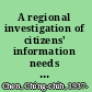 A regional investigation of citizens' information needs in New England : final report /