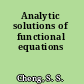 Analytic solutions of functional equations