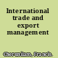 International trade and export management