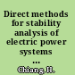 Direct methods for stability analysis of electric power systems theoretical foundation, BCU methodologies, and applications /