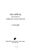 An appeal in favor of Americans called Africans.