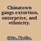 Chinatown gangs extortion, enterprise, and ethnicity.