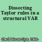 Dissecting Taylor rules in a structural VAR