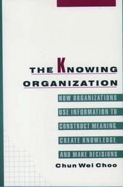 The knowing organization : how organizations use information to construct meaning, create knowledge, and make decisions /