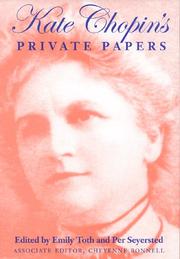 Kate Chopin's private papers /