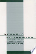 Dynamic economics optimization by the Lagrange method /