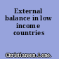 External balance in low income countries