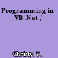 Programming in VB .Net /
