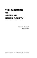 The evolution of American urban society /