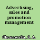 Advertising, sales and promotion management