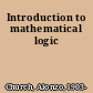 Introduction to mathematical logic