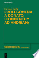 Prolegomena a donato, commentum ad andriam /