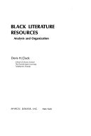 Black literature resources : analysis and organization /