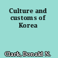 Culture and customs of Korea