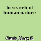 In search of human nature