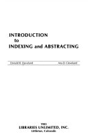 Introduction to indexing and abstracting /