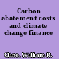 Carbon abatement costs and climate change finance