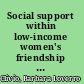 Social support within low-income women's friendship networks /