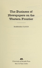 The business of newspapers on the Western frontier /