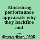 Abolishing performance appraisals why they backfire and what to do instead /