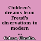 Children's dreams from Freud's observations to modern dream research /