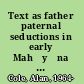 Text as father paternal seductions in early Mahāyāna Buddhist  literature /