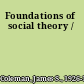Foundations of social theory /